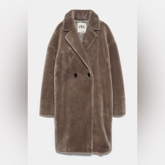 Zara Jackets & Blazers - ZARA Cozy Brown Teddy Jacket Size XS | Tan Faux Fur Jacket | Excellent Condition